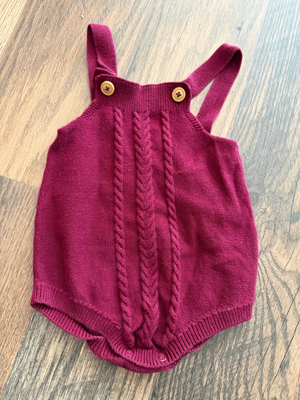 Cat & Jack Knit Cranberry Romper